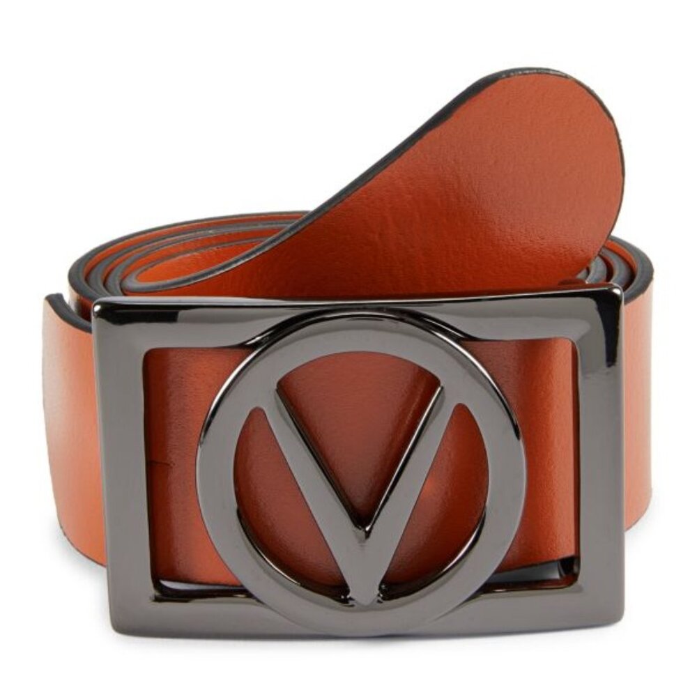 Milo Soave Logo Leather Belt by Valentino - Size 42